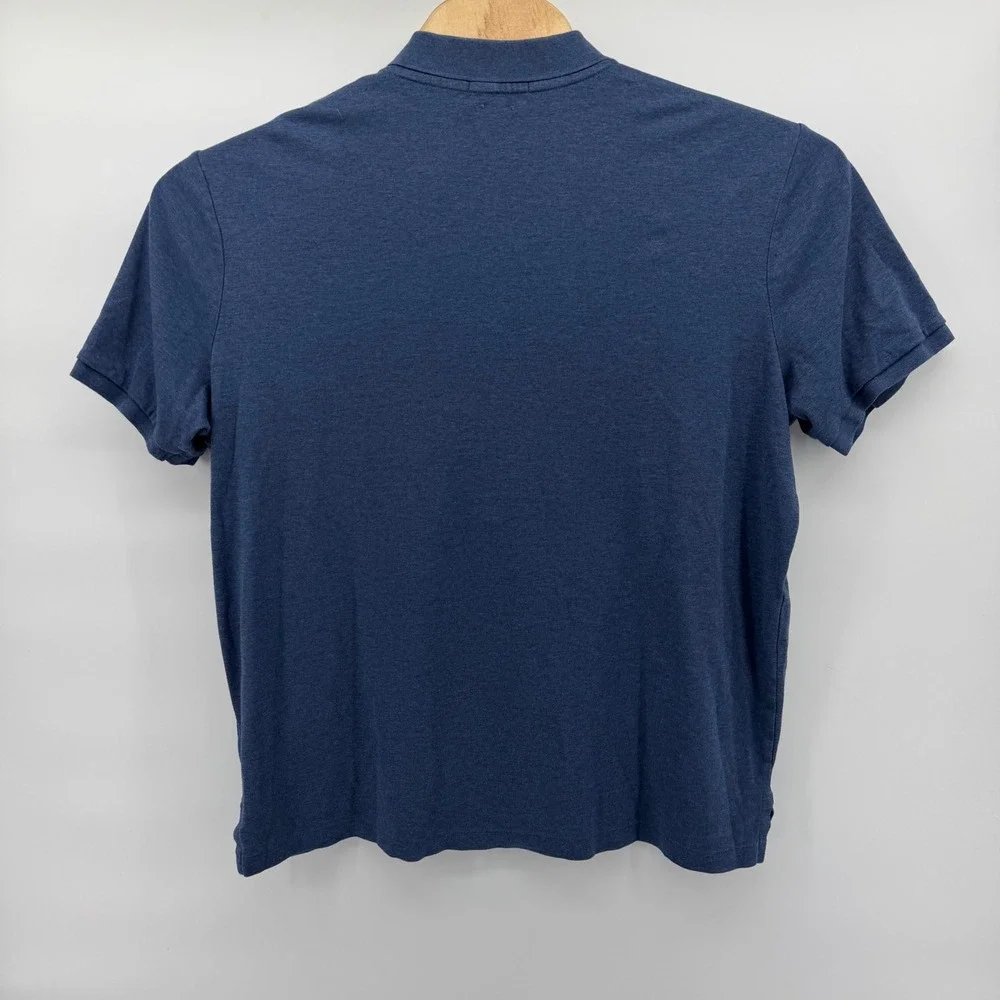 Polo Ralph Lauren Polo Shirt Men XL Blue Classic Fit Heathered Flesh Pony Preppy